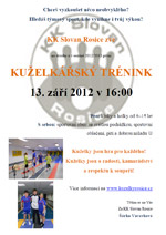 Pozvánka na kuželkářský trénink mládeže 2012